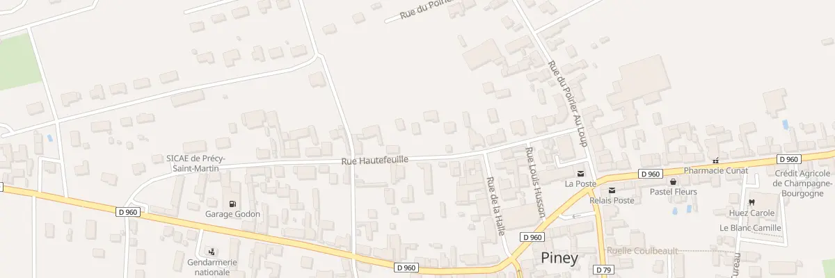 Plan du 10 Rue Hautefeuille à Piney