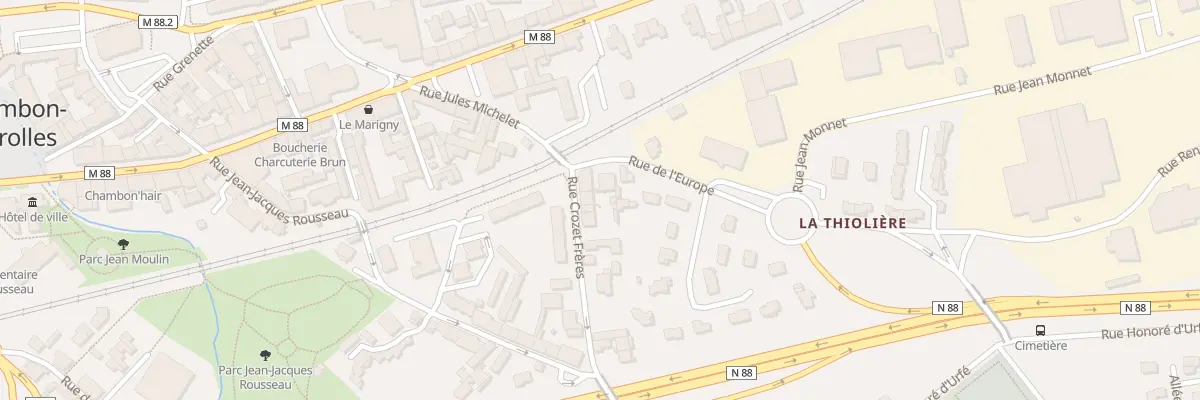 Plan du 3 Rue Crozet Frères au Chambon-Feugerolles