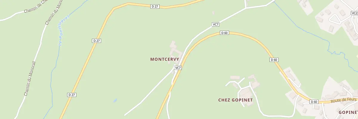 Plan du 89 Che de Montcervy à Panissières