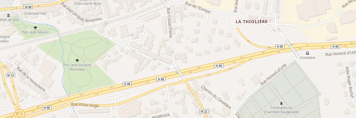 Plan du 23 Rue Crozet Frères au Chambon-Feugerolles