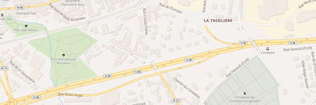 Plan du 23B Rue Crozet Frères au Chambon-Feugerolles