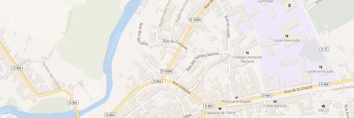 Plan du 8 Rue du Docteur Simon à Semur-en-Auxois