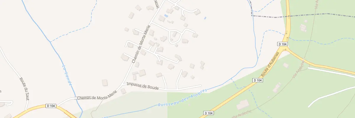 Plan du 332 Rte de Morte Merie à Uzer