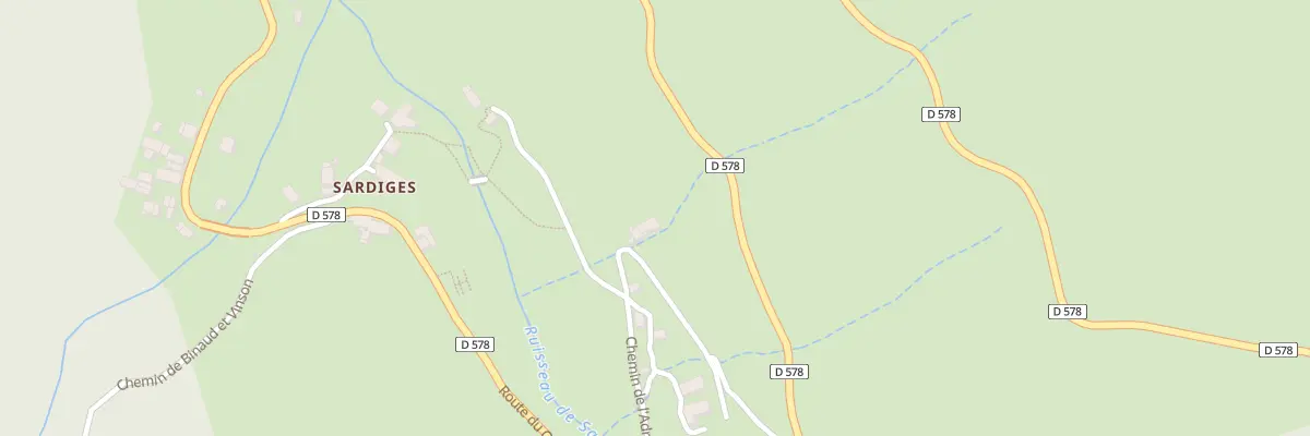 Plan du 441 Che de l’Adreyt de Sardiges à Mézilhac