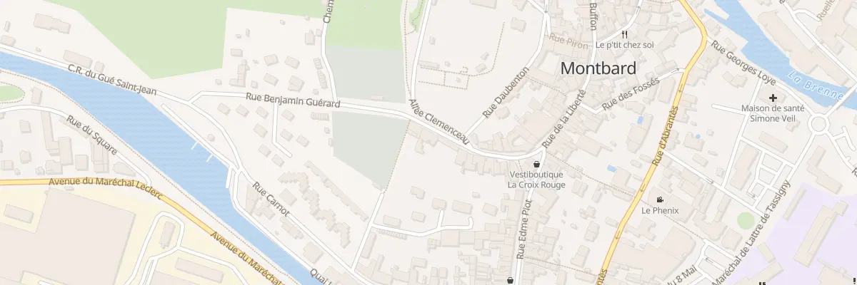 Plan du 23 Rue Benjamin Guérard à Montbard