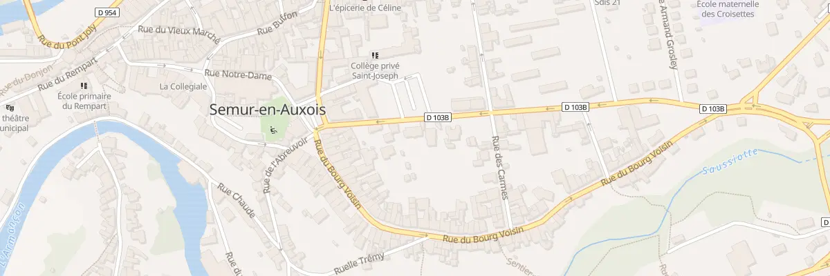 Plan du 12 Rue Jean Jacques Collenot à Semur-en-Auxois