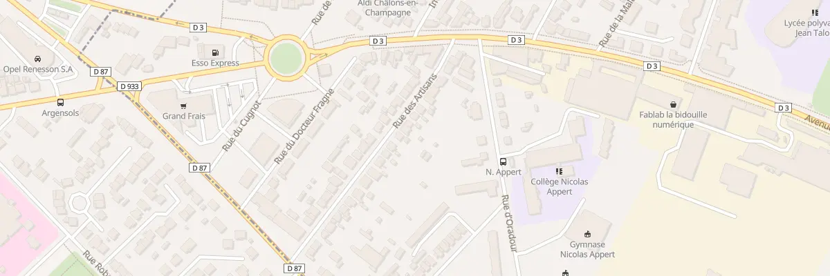 Plan du 23 Rue des Artisans à Châlons-en-Champagne