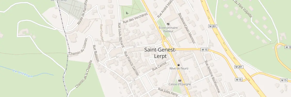 Plan du 5 Rue Gambetta à Saint-Genest-Lerpt