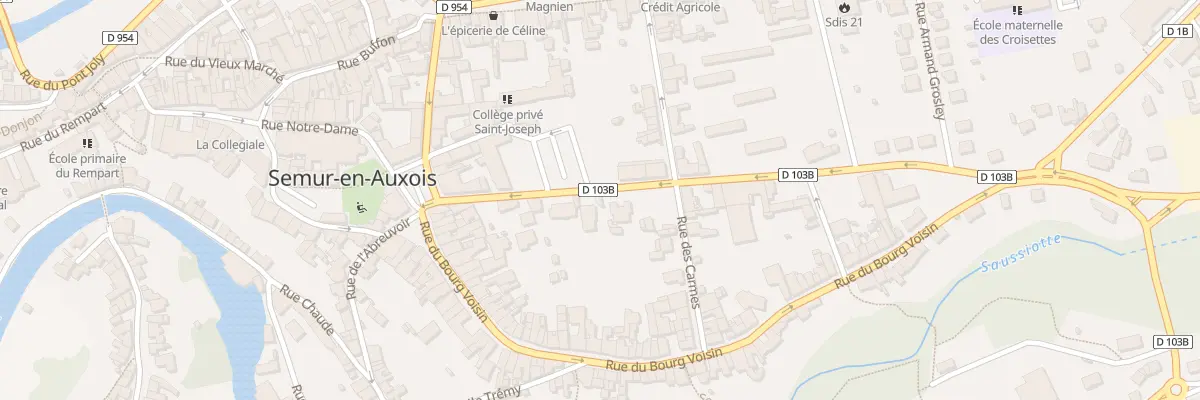 Plan du 16 Rue Jean Jacques Collenot à Semur-en-Auxois