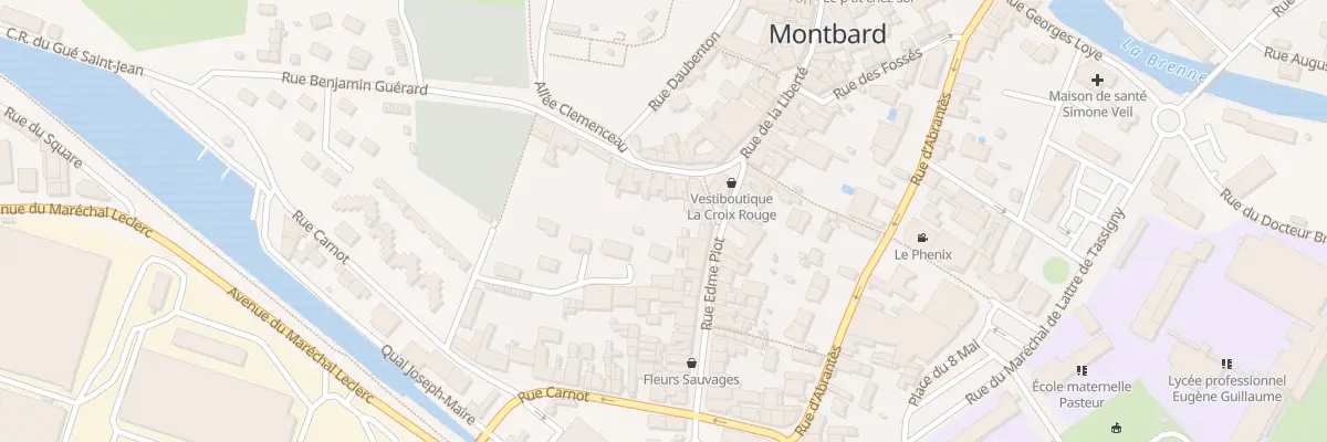 Plan du 11 Rue Benjamin Guérard à Montbard