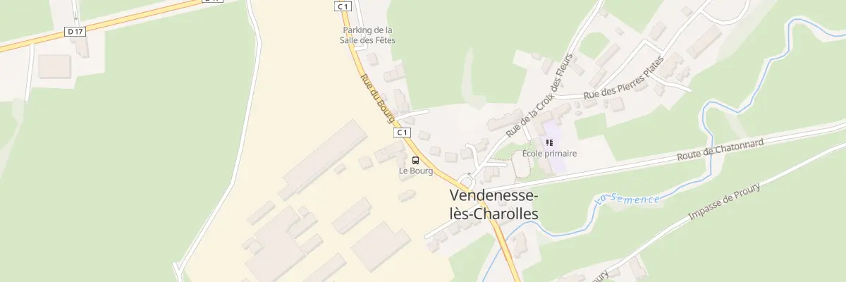 Plan du 225 Rue du Bourg à Vendenesse-lès-Charolles