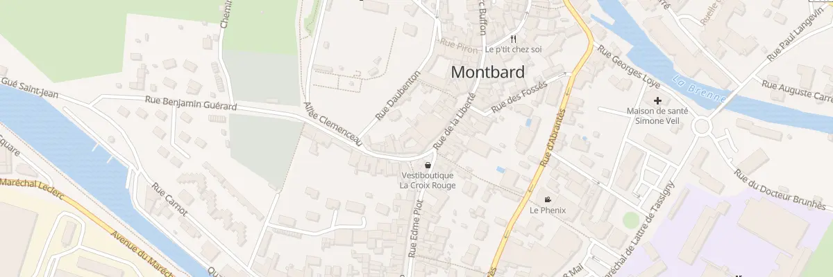 Plan du 4 Rue Benjamin Guérard à Montbard