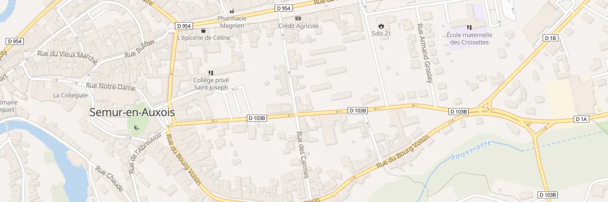 Plan du 13 Rue Jean Jacques Collenot à Semur-en-Auxois