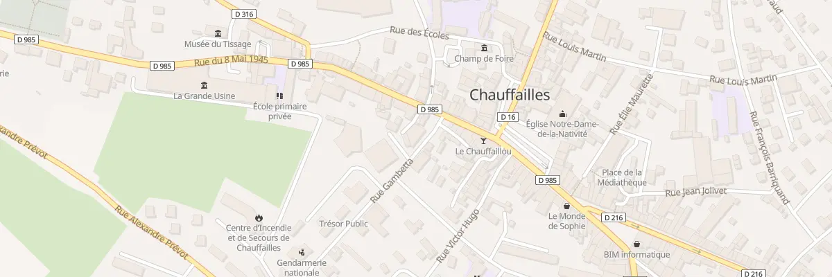 Plan du 2 Rue Gambetta à Chauffailles