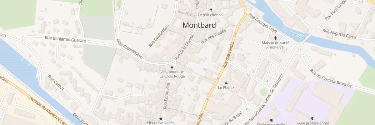 Plan du 25 Rue de la Liberté à Montbard