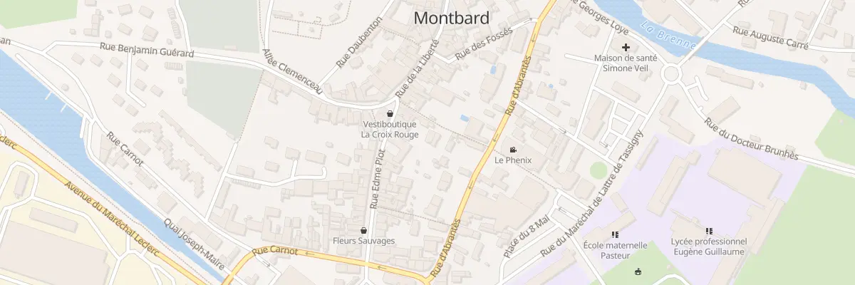 Plan du 4 Rle de la Résistance à Montbard