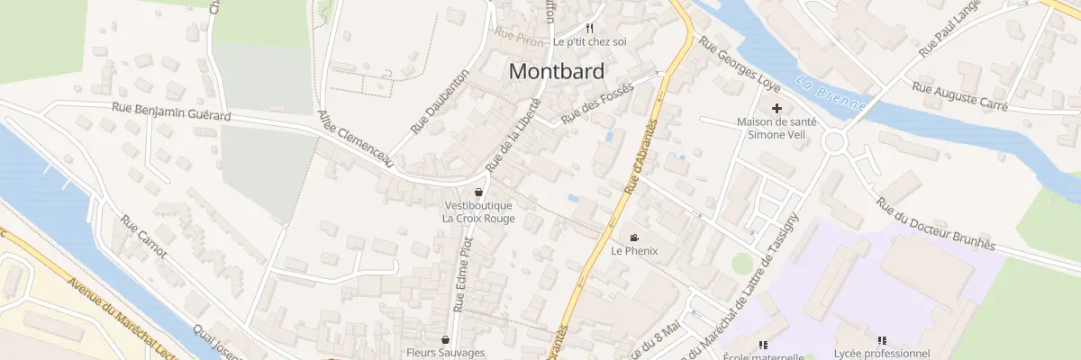 Plan du 23 Rue de la Liberté à Montbard