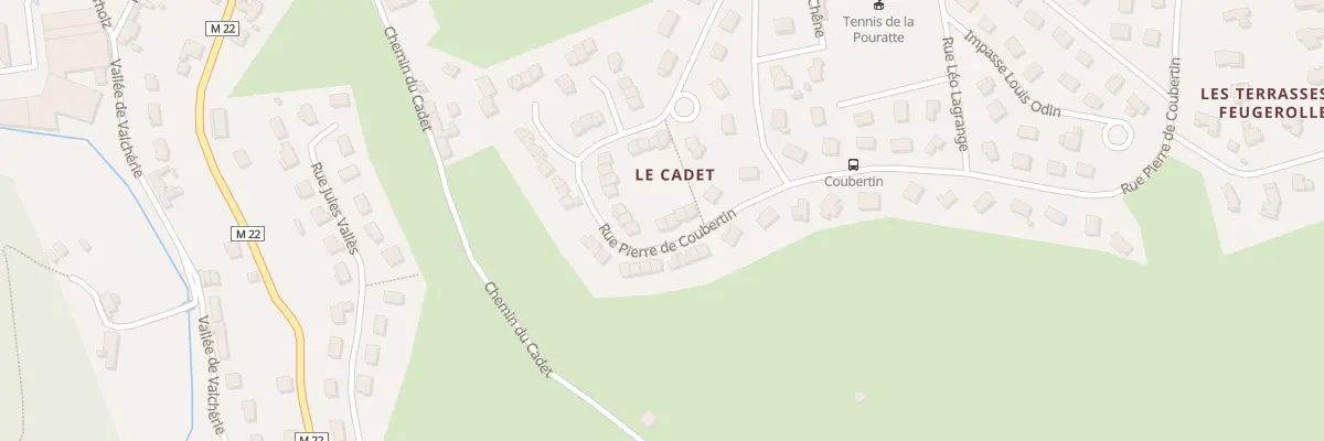 Plan du 64 Rue Pierre de Coubertin au Chambon-Feugerolles