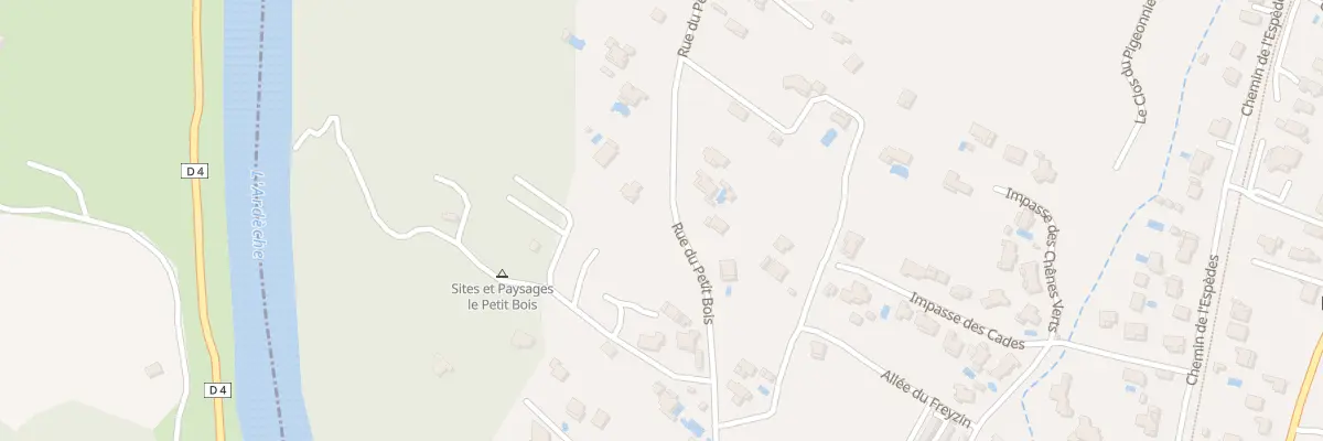 Plan du 5928 Rue du Petit Bois à Ruoms