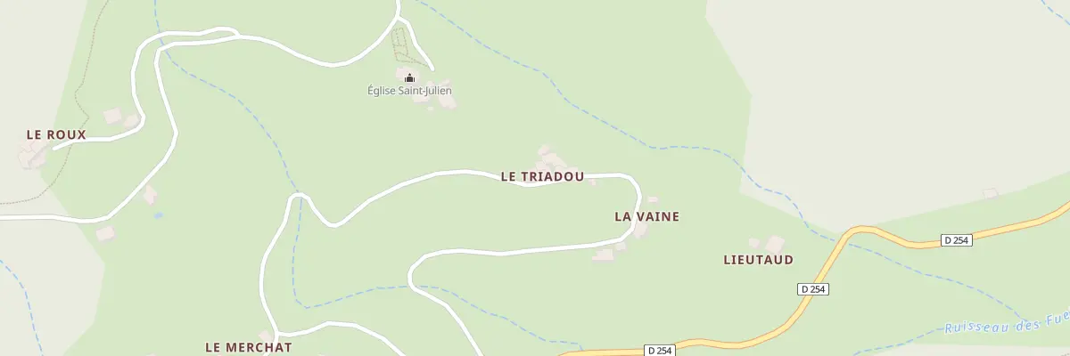 Plan du 5018 Le Triadou et Lieutaud à Aizac
