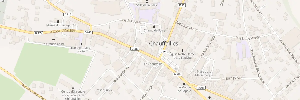 Plan du 6 Rue du 8 Mai 1945 à Chauffailles
