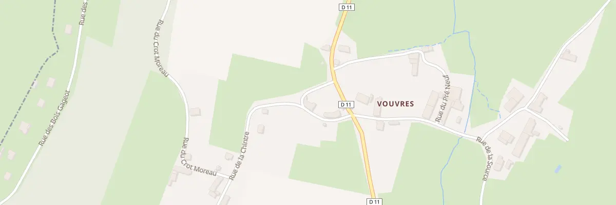 Plan du 5018 Vouvres à Sussey