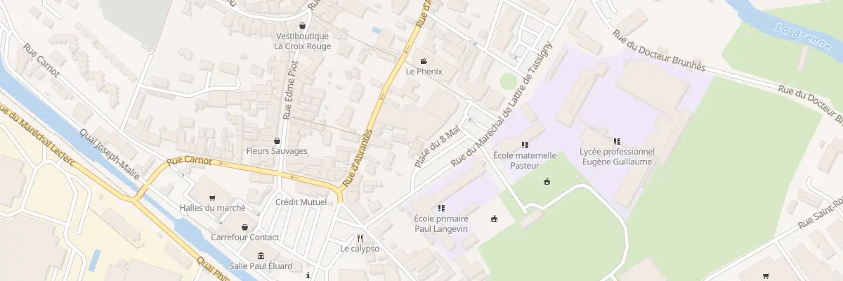 Plan du 1B Av Mal de Lattre de Tassigny à Montbard