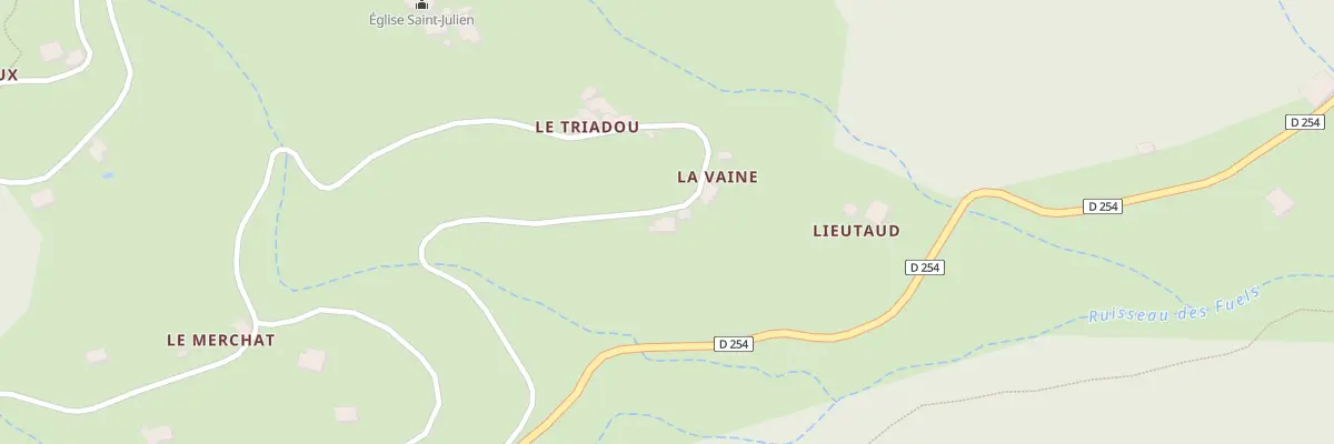 Plan du 5020 Le Triadou et Lieutaud à Aizac
