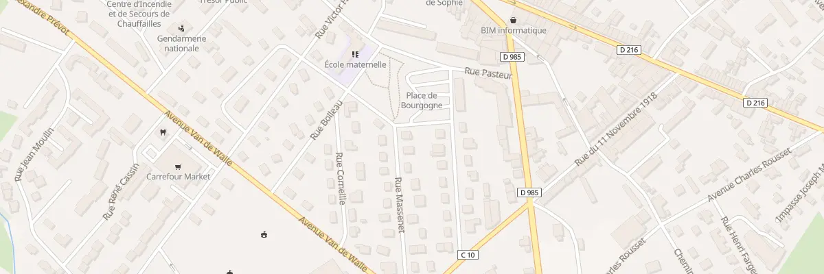 Plan du 3 Rue Jean Jaurés à Chauffailles