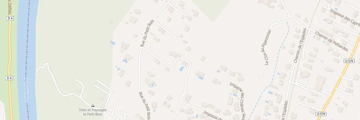 Plan du 5760 Rue du Petit Bois à Ruoms