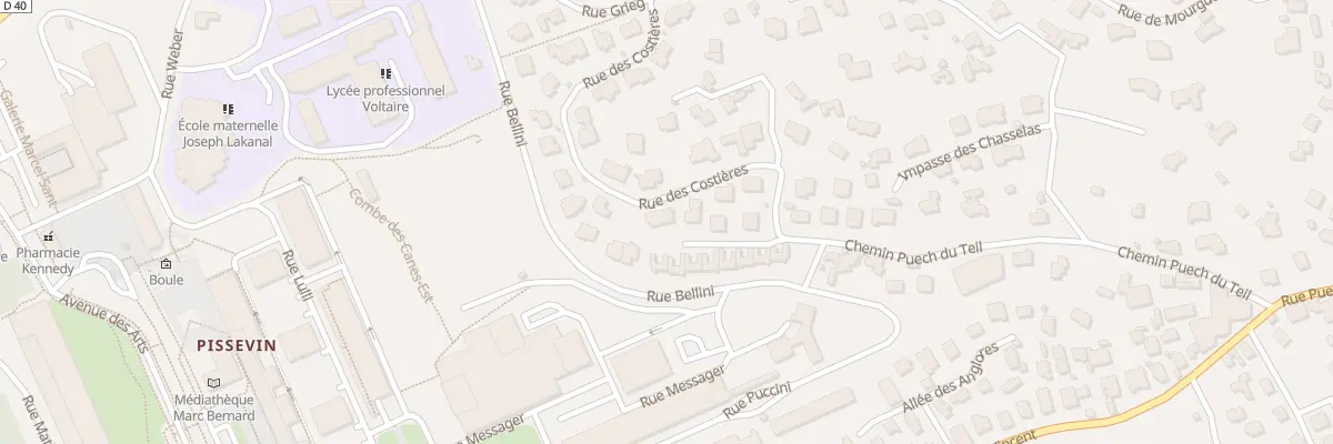 Plan du 105 Rue des Costières à Nîmes