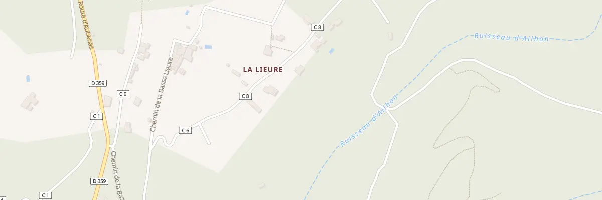Plan du 5200 La Lieure à Ailhon