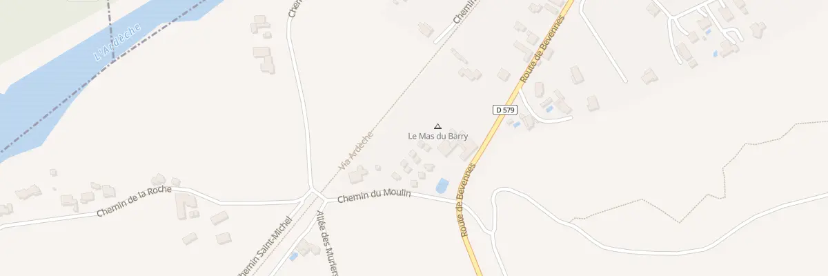 Plan du 5877 Rte de Bevennes à Ruoms