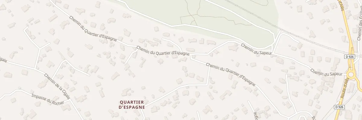 Plan du 557 Che du Qrt d’Espagne à Nîmes