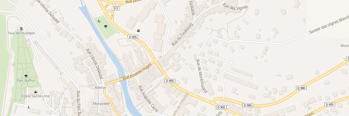 Plan du 20T Rue du Faubourg à Montbard