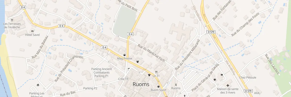 Plan du 26 Rue du Marechal Foch à Ruoms