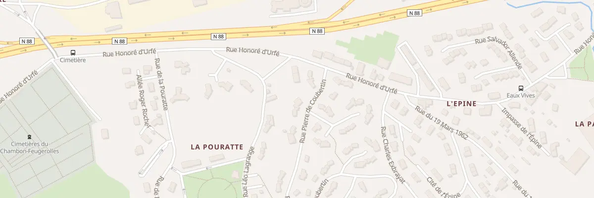 Plan du 6 Rue Pierre de Coubertin au Chambon-Feugerolles