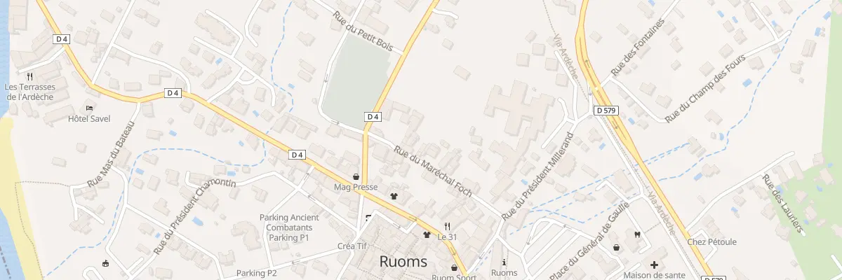 Plan du 22 Rue du Marechal Foch à Ruoms