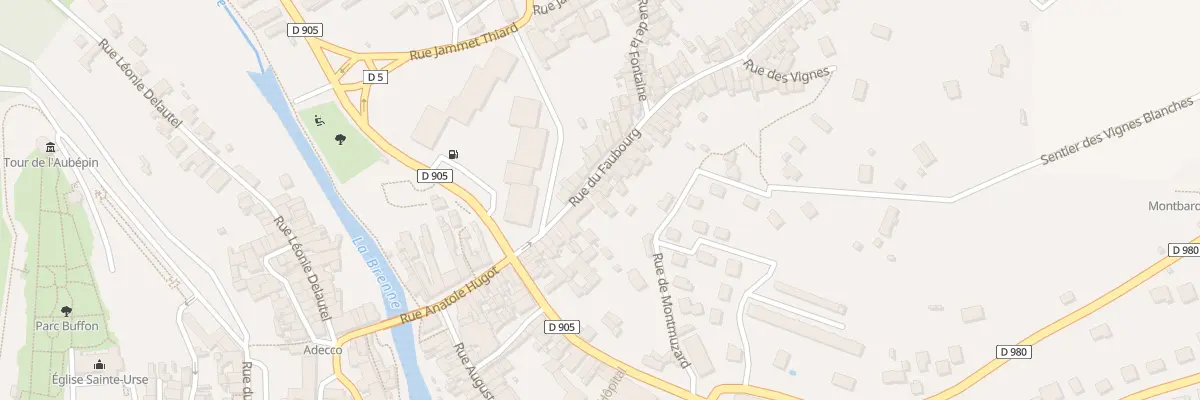 Plan du 26 Rue du Faubourg à Montbard