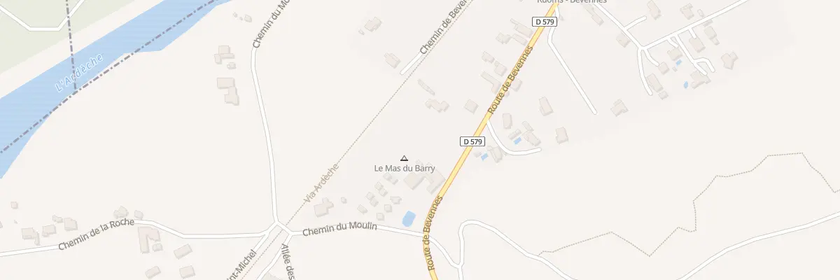 Plan du 5857 Rte de Bevennes à Ruoms