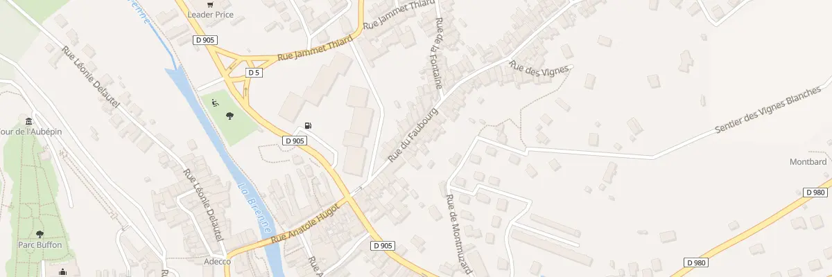 Plan du 42 Rue du Faubourg à Montbard