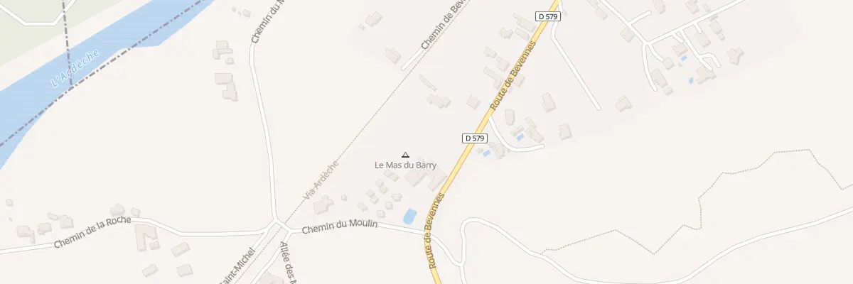 Plan du 5858 Rte de Bevennes à Ruoms