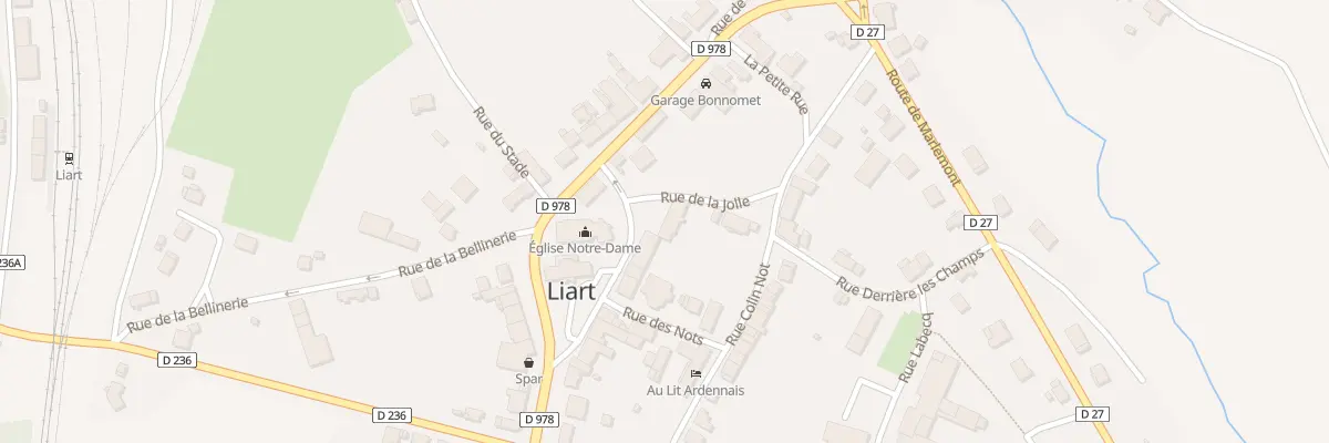 Plan du 6 Rue Derriere l’Eglise à Liart