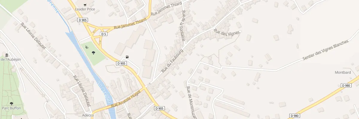 Plan du 50 Rue du Faubourg à Montbard