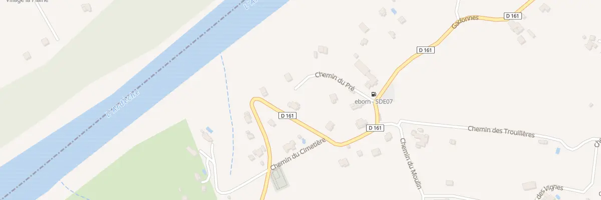 Plan du 5135 Les Posas à Sampzon