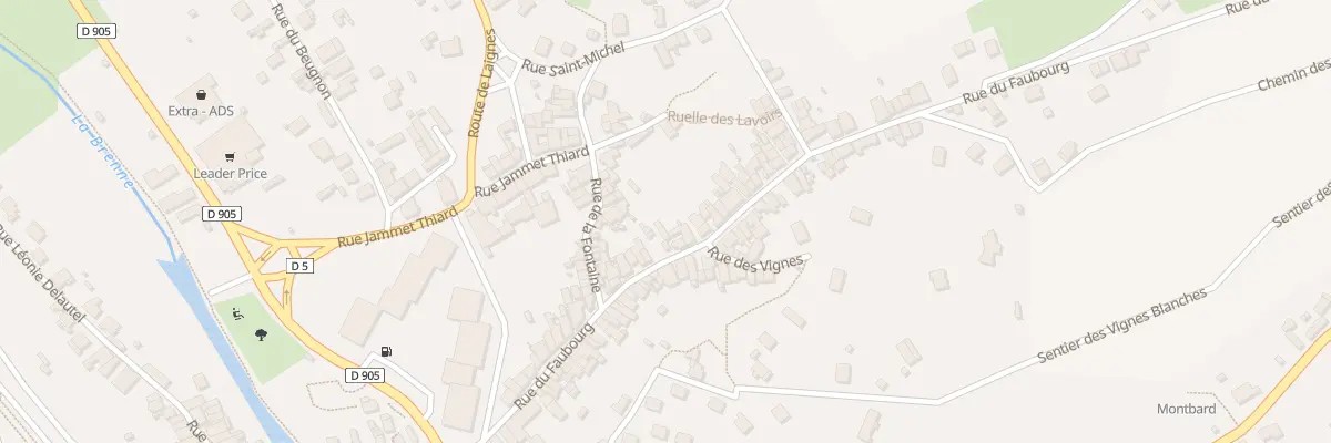 Plan du 65 Rue du Faubourg à Montbard