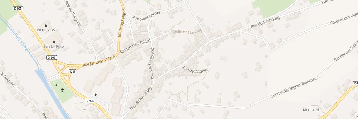 Plan du 67 Rue du Faubourg à Montbard