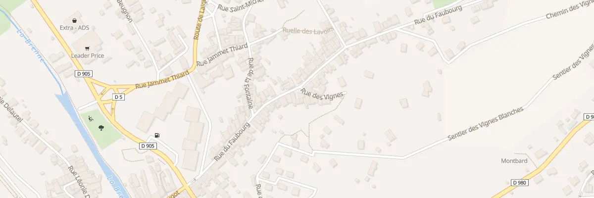 Plan du 92 Rue du Faubourg à Montbard