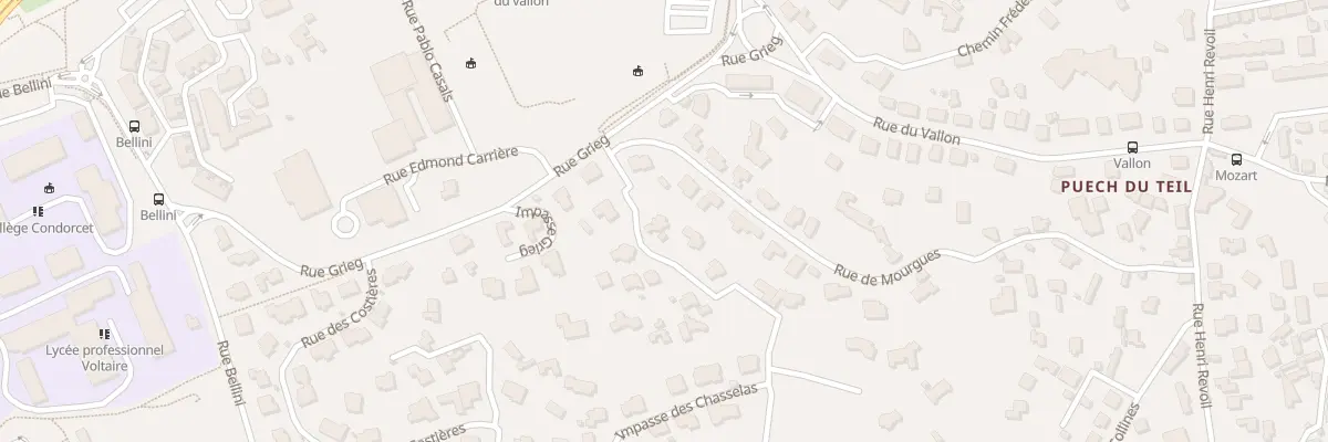 Plan du 280 Che du Télégraphe à Nîmes