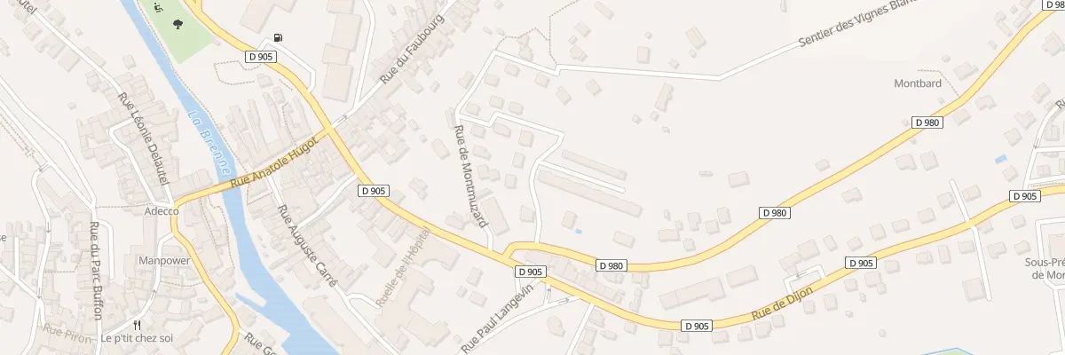Plan du 2 Res de Montmuzard à Montbard